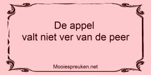 De appel valt niet ver van de peer