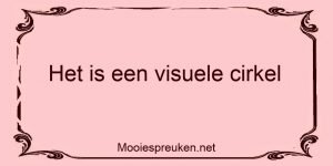 Het is een visuele cirkel