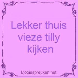 Lekker thuis vieze tilly kijken