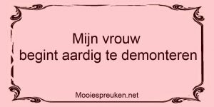 Mijn vrouw begint aardig te demonteren