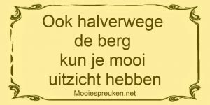 Ook halverwege de berg kun je mooi uitzicht hebben