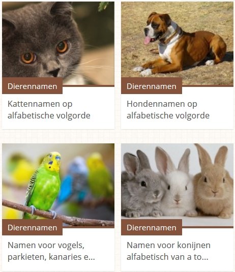 dierennamen